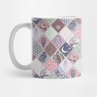 Patchwork Owls 2 Mug